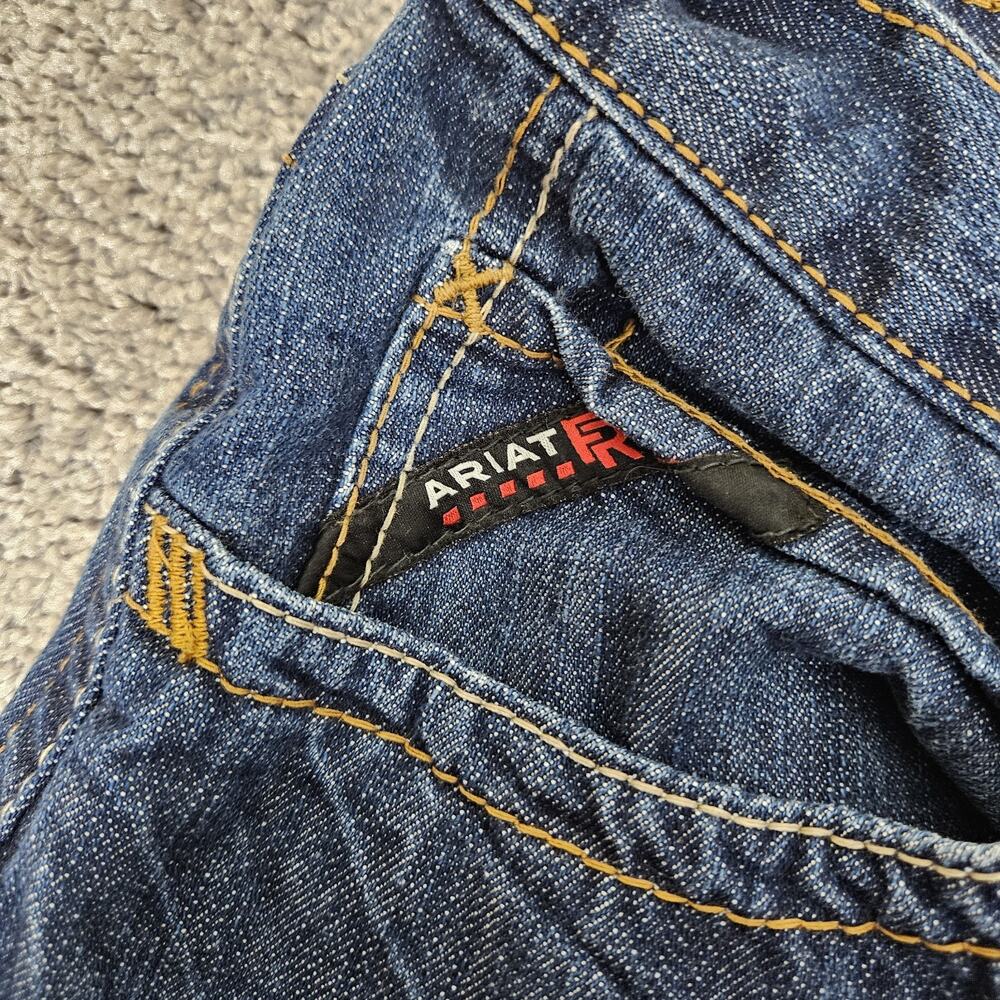 Ariat FR M4 Relaxed Boot Jeans Mens 34X32 (Tag 36X34) Blue Flame Resistant Work - Picture 4 of 13